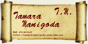 Tamara Manigoda vizit kartica